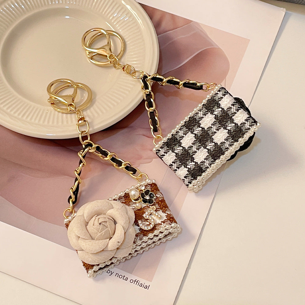 Wholesale Camellia Bag Style Keychain